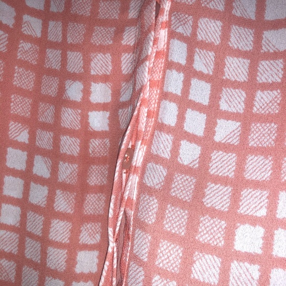 Candies Coral gingham button up tank top size s - Picture 4 of 7